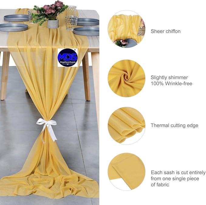 MDS Halloween Chiffon Table Runner - Image 6