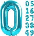 Blue Helium Number Balloon 40 Inch, Giant Foil Blue Number 0 Birthday Balloons by Upgesy