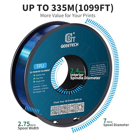 Geeetech TPU Filament 1.75mm, Shore 95A Flexible 3D Printer Filament - Image 8