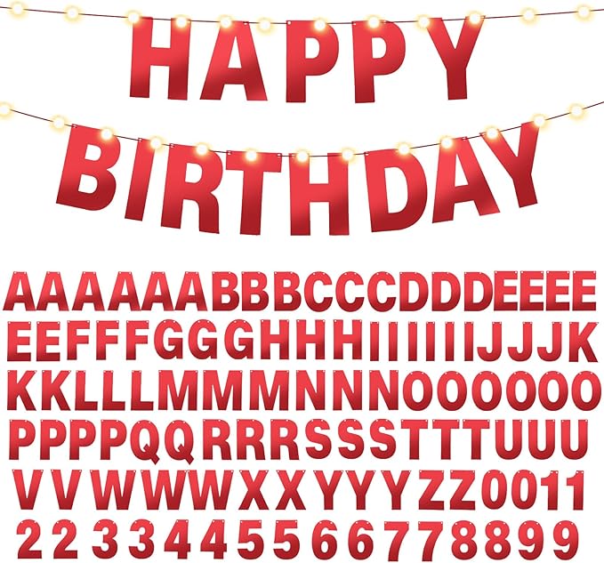 TaoBary 112 Pcs DIY Letter Custom Banner Glitter Customizable Banner Kit - Image 8