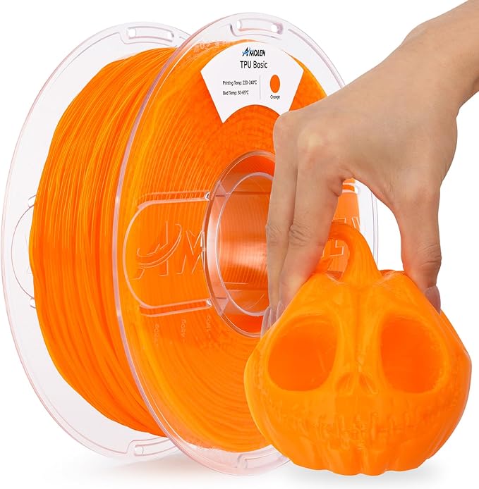 AMOLEN 95A TPU 3D Printer Filament 1.75mm, High Hardness & Resilience TPU Basic by AMOLEN