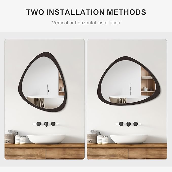 WallBeyond Asymmetrical Mirror, Irregular Wall Mirror, Wall Mirrors Decorative - Image 6