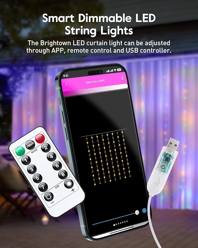 Brightown Smart Curtain String Lights - Image 5