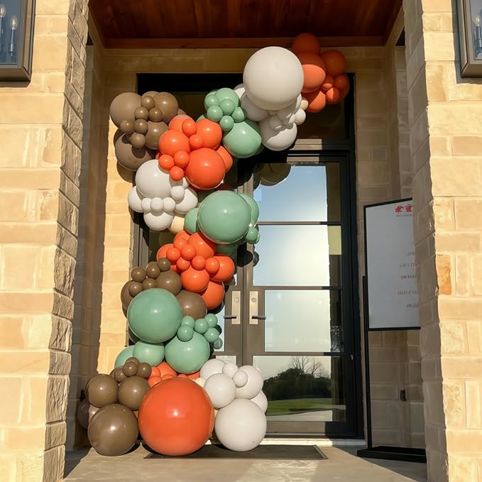 Fall Balloons Set, 12 Inch Thanksgiving Balloons, Retro Burnt Terracotta Rust - Image 7