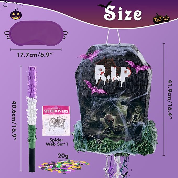 WERNNSAI Halloween Tombstone Piñata - Image 3
