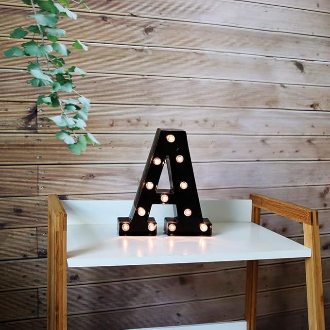 Light Up Black Alphabet Marquee Letters Sign LED Marquee Number Lights Sign - Image 3