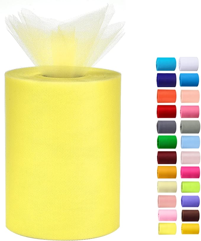 Tulle Rolls 6” by 100 Yards Tulle Roll Spool Fabric by Miegecha