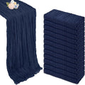 12 Pack Navy Blue Cheesecloth Table Runner 10ft Boho Gauze Fabric Cheese Cloth by Pepmily
