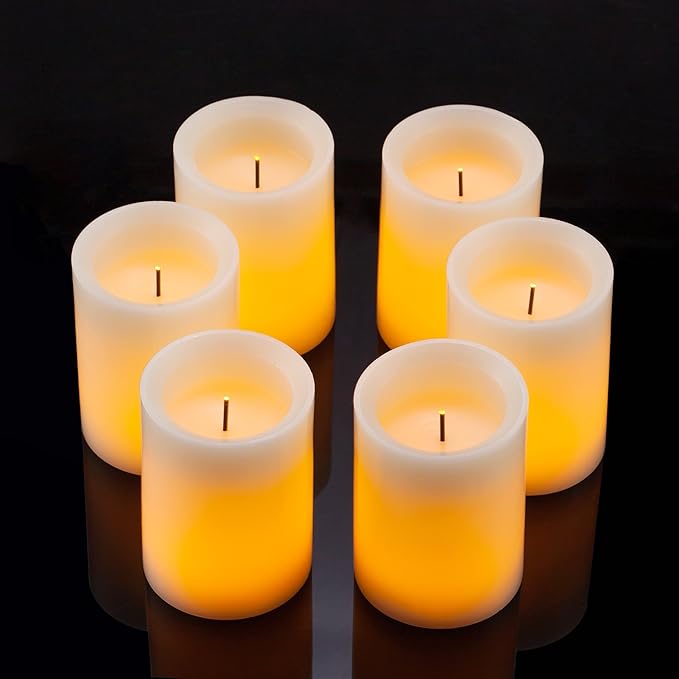 Flameless Flickering LED Candles 3" X 4" - Image 2