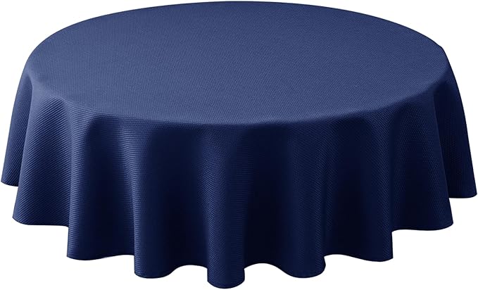 Biscaynebay Textured Fabric Round Tablecloths 70", Parties etc Machine Washable by Biscaynebay