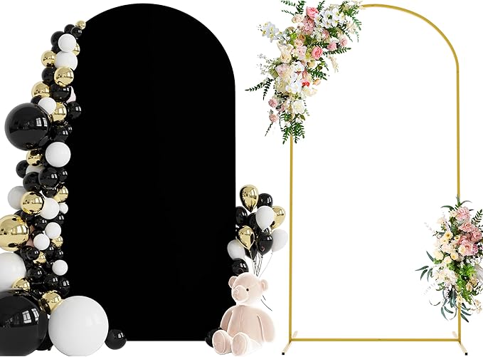 Wokceer 7.2 FT Wedding Arch Stand and Arch Cover, Metal Arch Backdrop Stand by Wokceer