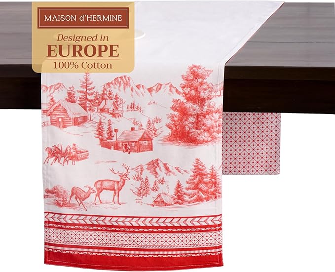 Maison d' Hermine Table Runner 100% Cotton Double Layer Table Runners 108 by MaisondHermine