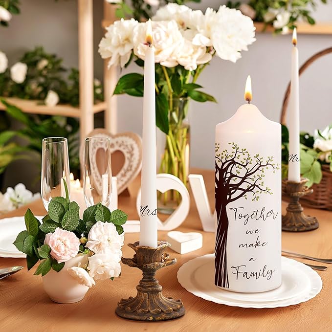 Frienda Unity Candles for Wedding Ceremony Set Wedding Unity Taper Candles - Image 6