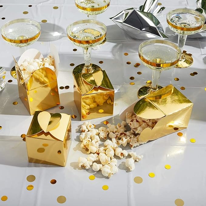 Sparkle and Bash Gold Foil Favor Boxes - Image 2