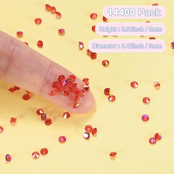 14400-Pack Acrylic Diamonds, 0.12 Inch/3mm Wedding Table Scatter Confetti - Image 3
