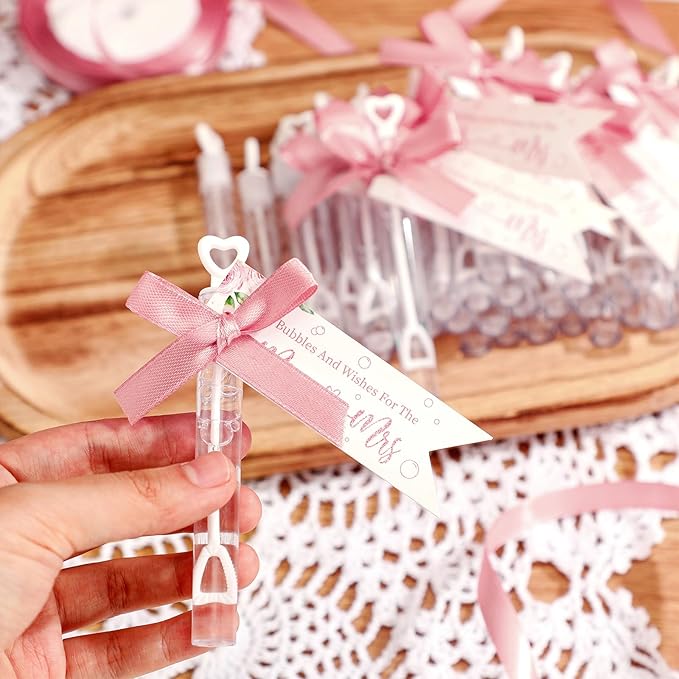 405 Pcs Wedding Bubbles Wands Set Include Heart Bubble Wands Bubbles Send Off - Image 5