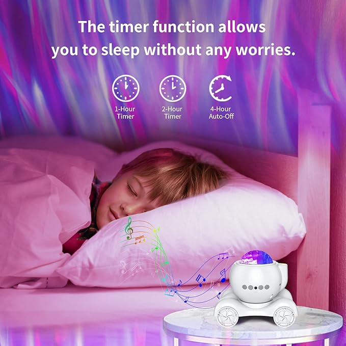 ENOKIK Northern Light Projector, Aurora Star Projector Built-in Bluetooth - Image 3