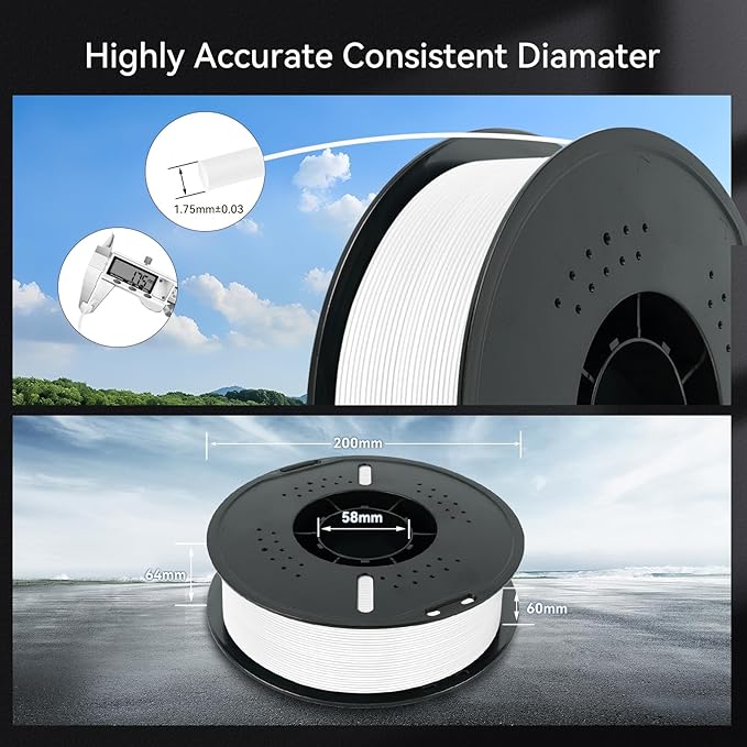 Kingroon 4KG PLA Filament 1.75mm 3D Printer Filament Pla Filament Dimensional - Image 5