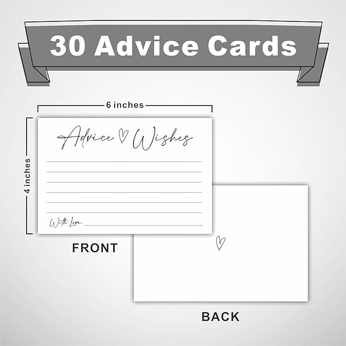 30 Advice And Wishes Cards, Minimalism White Wishes Cards - Image 2