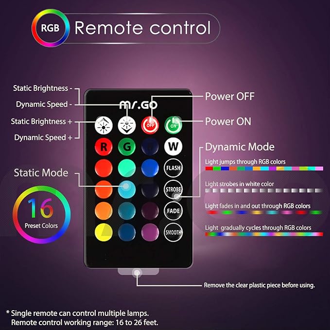 Mr.Go 8-inch Ultra-Fun LED Glowing Ball Light w/Remote, RGB Color Changing - Image 6