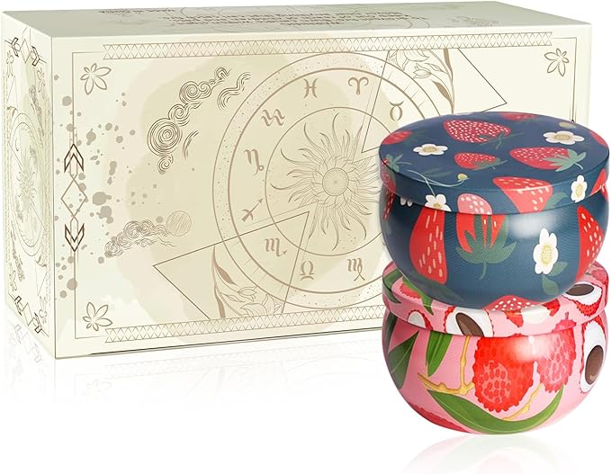 2Pack Scented Candle-2.2oz Aromatherapy Candles, Long Lasting Burn-Strawberry - Image 3