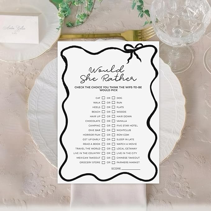 DEEKA 30 PCS Bridal Shower Games Card - Image 4