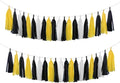 Yellow White and Black Tassel Garland Banner Paper Tassels by Aimto