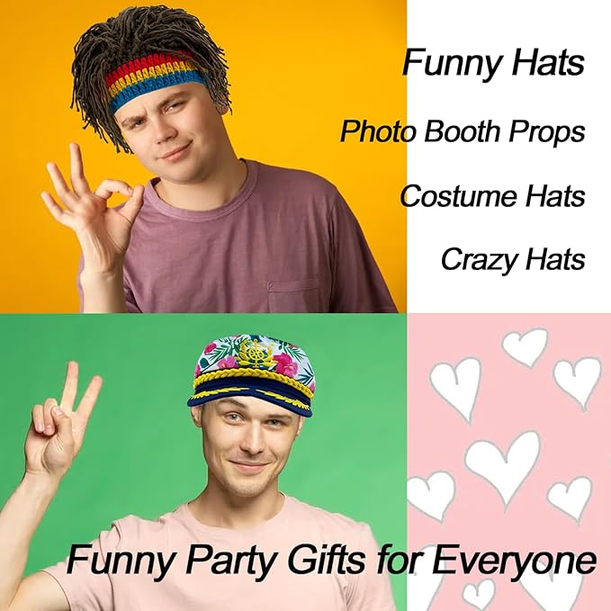 12 Assorted Funny Hats Dress Up Costume Hats Crazy Party Hat Photo Booth Props - Image 6