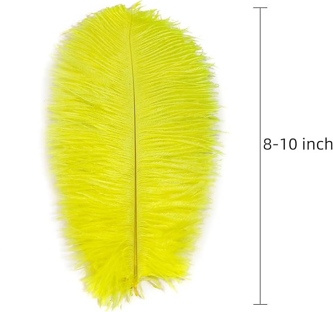 Ballinger Fluorescent Yellow Ostrich Feathers - Image 3