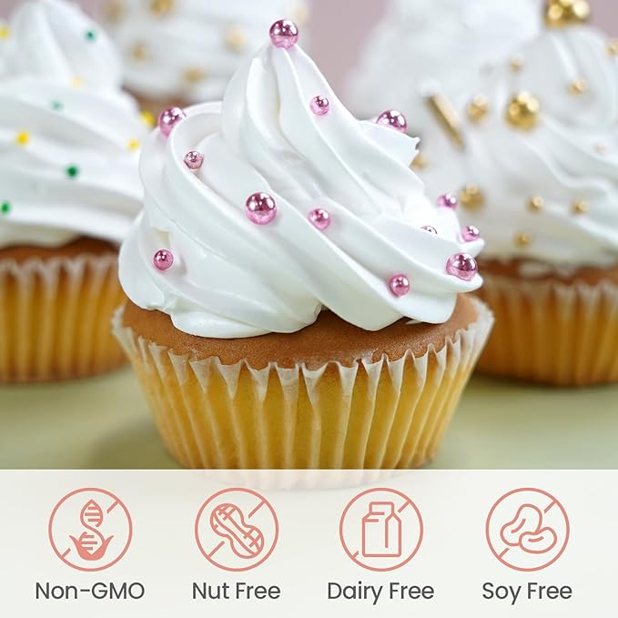 Rose Gold Pearl Sprinkles, Baking Sugar Sprinkles - Image 6