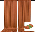 2 Panels Dark Brown Backdrop Curtain, 10 x 10 Feet Background Curtains by Zankubom
