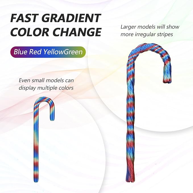 AMOLEN Silk PLA 3D Printer Filament, Shiny Multicolor Rainbow PLA Filament - Image 3