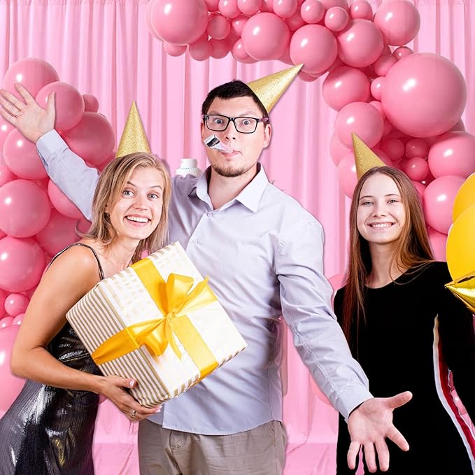10ft x 10ft Pink Backdrop Curtains - Image 5