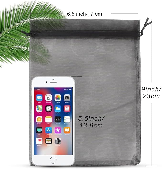 ANZNKU 50 Pack Organza Bags 6x9 inches, Gift Bag Mesh Drawstring Bags - Image 2