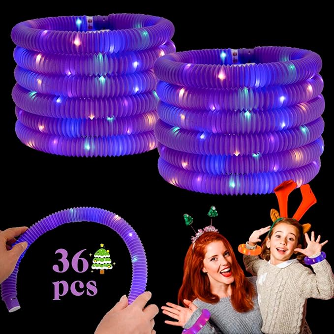 Purple 36 Pack Light Up Party Favors Supplies, Bulk Glow Sticks Bracelet by Unknown