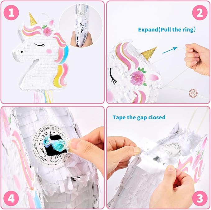 WERNNSAI Foldable Unicorn Piñata - Image 2