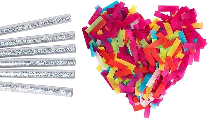 BATTIFE 7Pack Confetti Wands, Colorful Tissue Paper Flick Flutter Sticks - Image 9