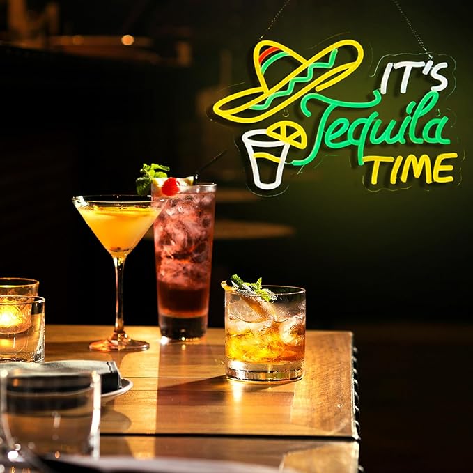 Tequila Neon Sign Mexican Tequila LED Neon Light USB Powered Dimmable Man Cave - Image 6