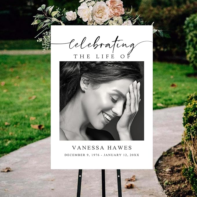 Funeral Welcome Sign, Celebration of Life Decoration, Large Funeral Sign - Image 2