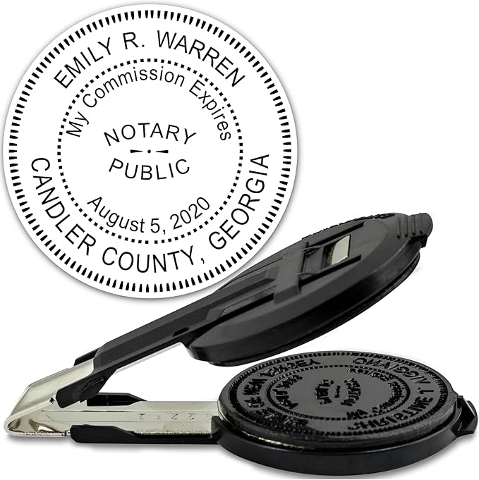 MaxMark Insert Only for Notary Seal Round Embosser for Georgia State by Maxmark