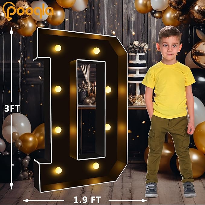 Pooqla 3FT Marquee Light Up Letters, Giant Mosaic Letter - Image 4