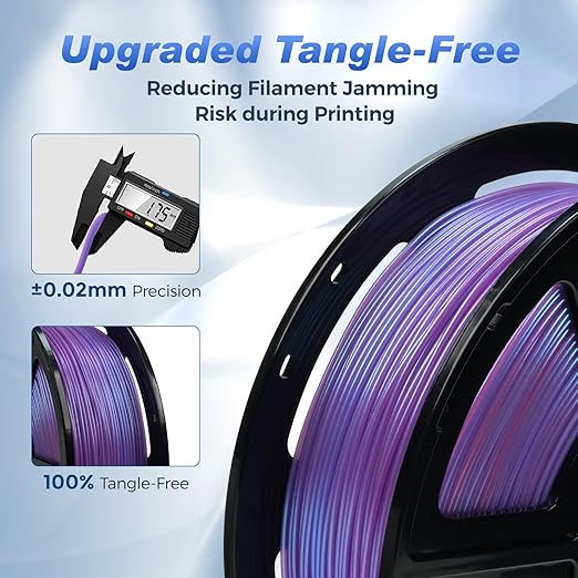 FLASHFORGE Rapid PLA Filament 1.75mm +/- 0.02mm Blue to Pink Gradient, Max - Image 5