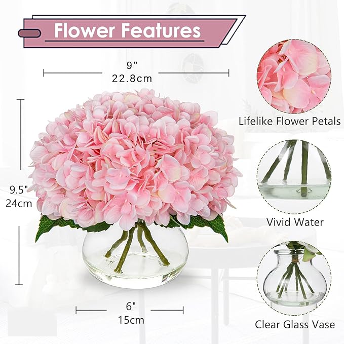 Hollyone Hydrangea Artificial Flowers - Image 2
