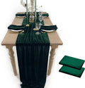 Luxurious Velvet Table Runner, 10ft Wedding Reception Decorations, 20x120inch by EHLDekol