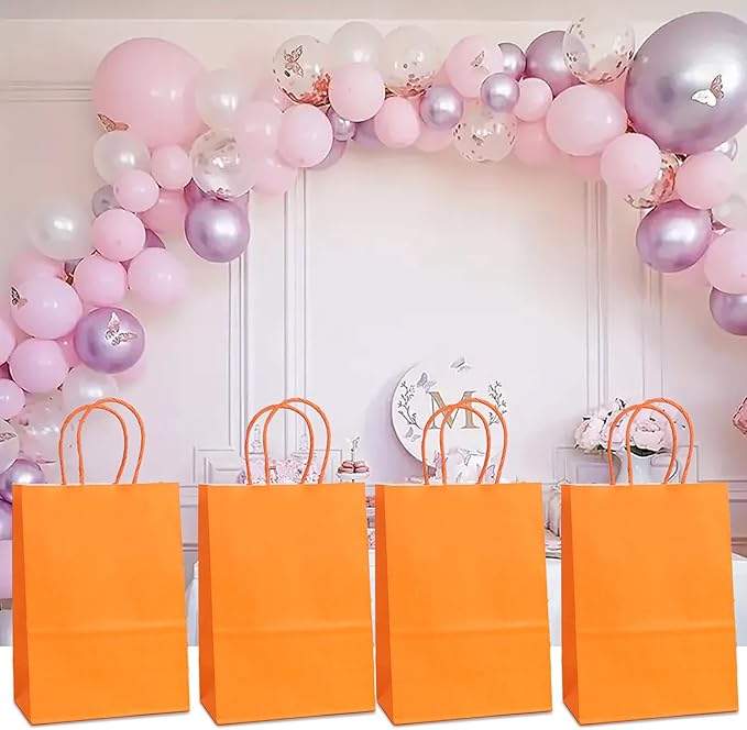 piqiya 24pcs Orange Gift Bags - Image 5