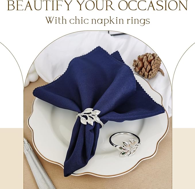 Silver Napkin Rings Set of 10 - Image 3