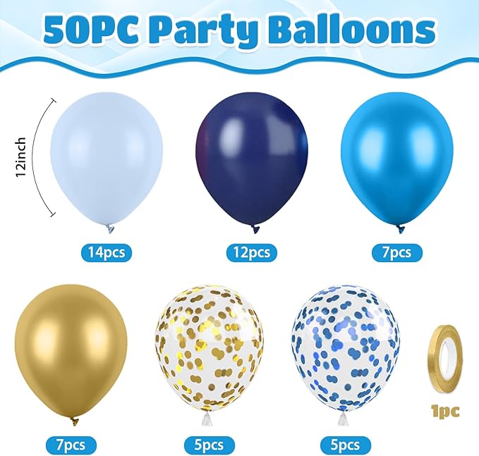 Blue and Gold Balloons - Image 2