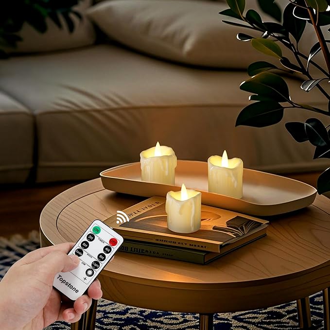 Topstone 12pcs Flickering Flameless Candles, Battery Operated LED Candles - Image 7