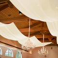 6 Panels Ivory Ceiling Drapes for Wedding, 5ftx10ft Ceiling Drapes Cheesecloth by REWOMC