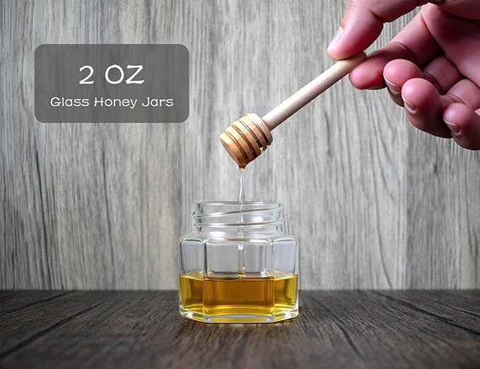 Adabocute Honey Pot, Mini Glass Honey Jars - Image 5